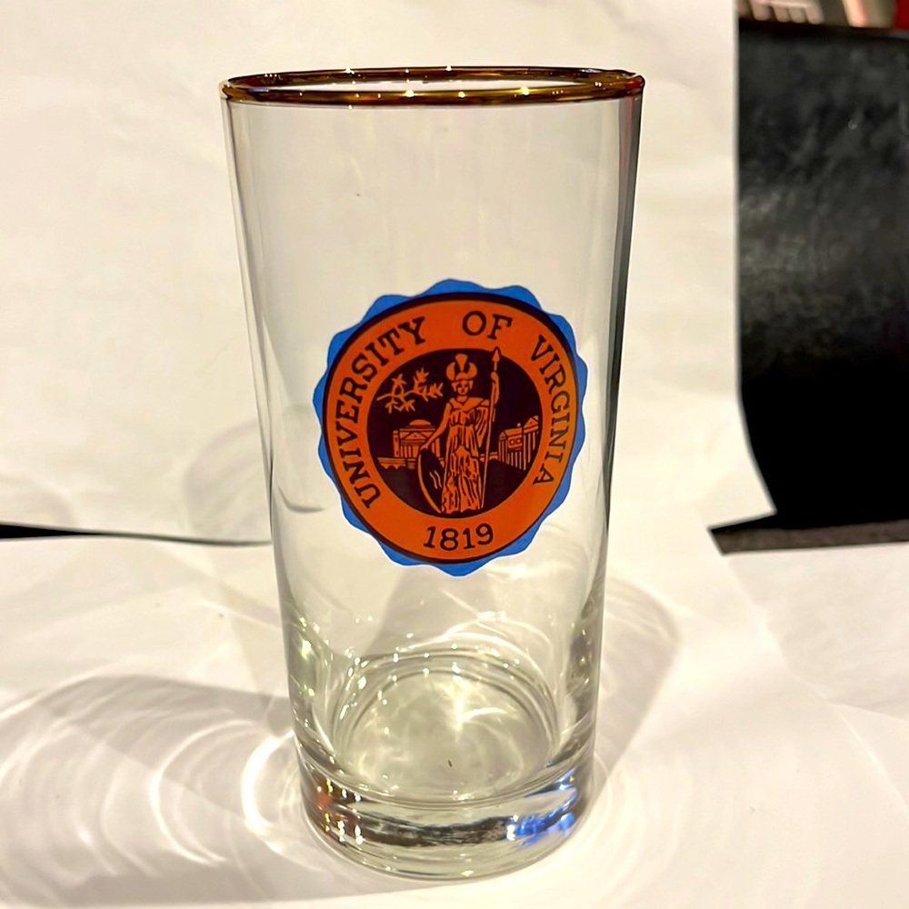 Vintage UVA glass, University of Virginia